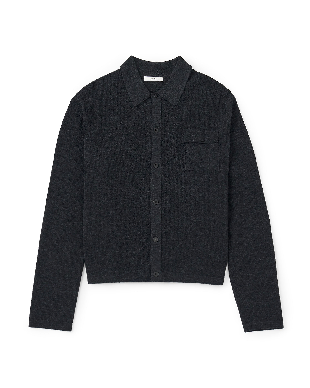 【26AW】ウールミニリングポロカーディガン