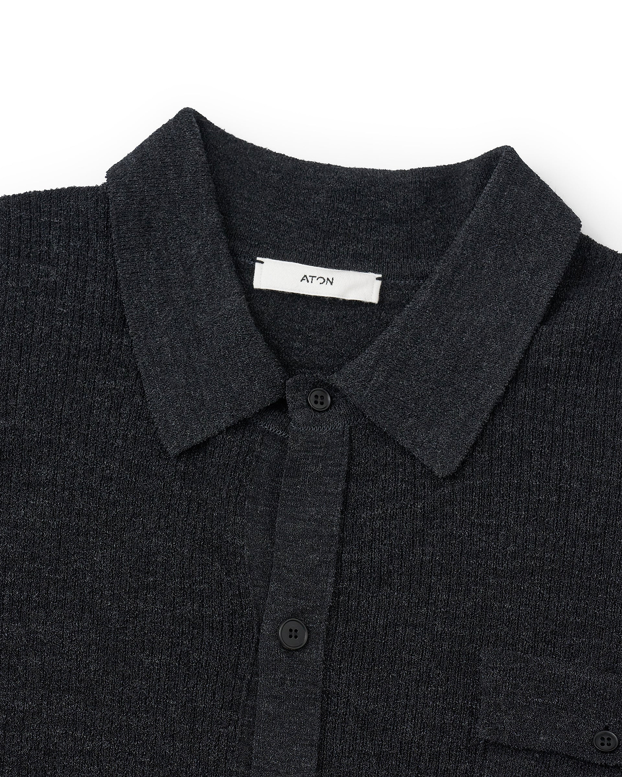 【26AW】ウールミニリングポロカーディガン