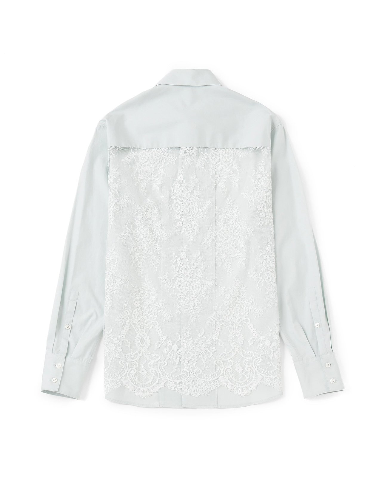 【26AW】レースバックパネルシャツ（ライトブルー）