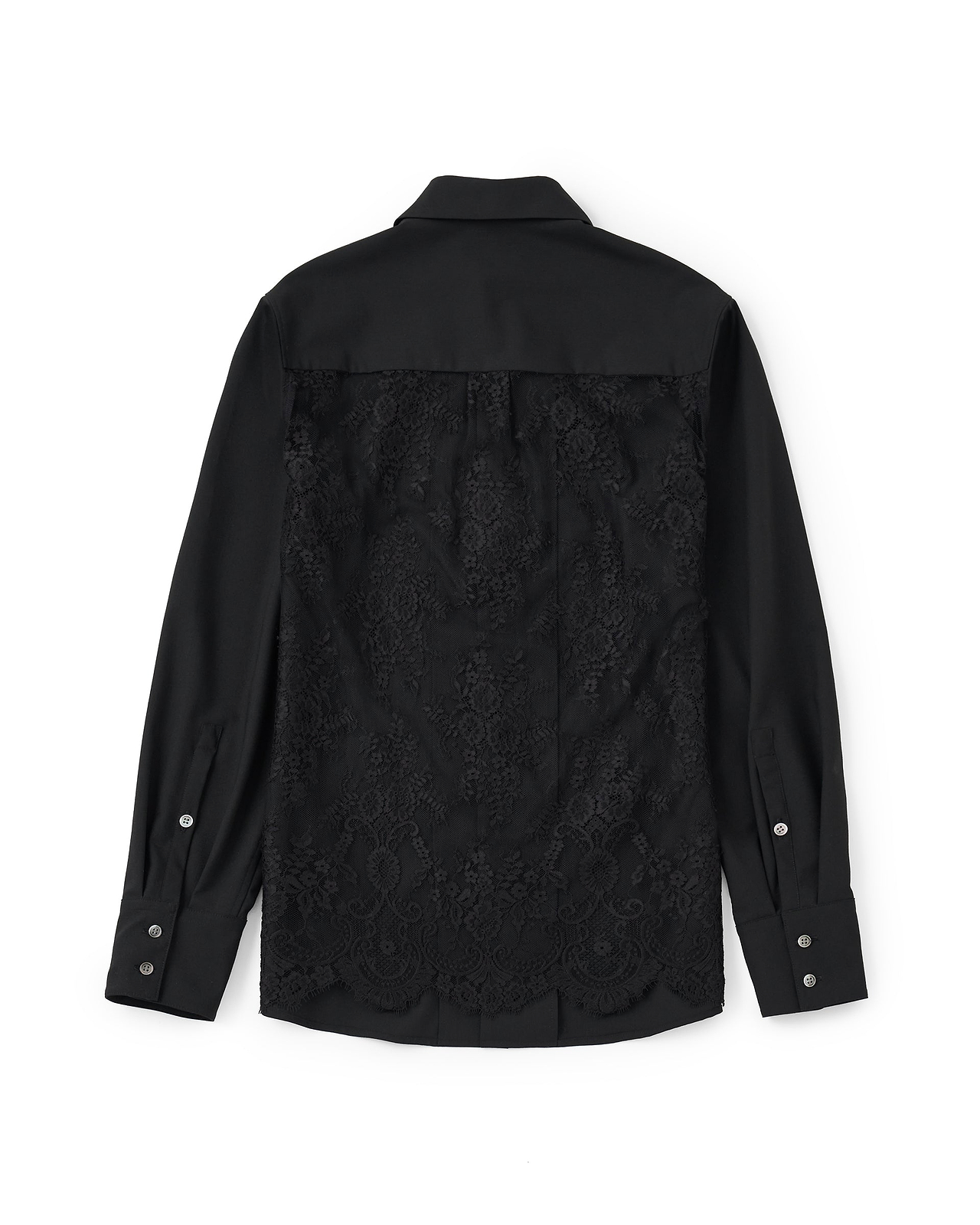 【26AW】レースバックパネルシャツ（ブラック）