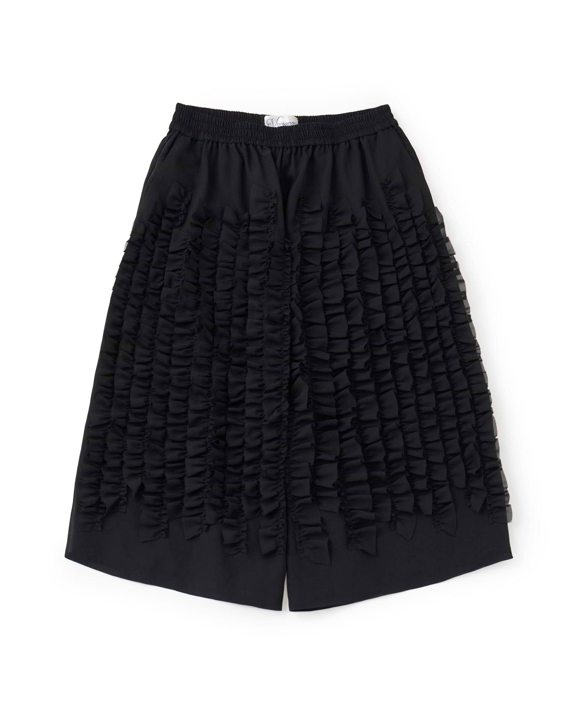 VIVIANO】ラッフルシフォンワイドショーツ | F/STORE – ファッション