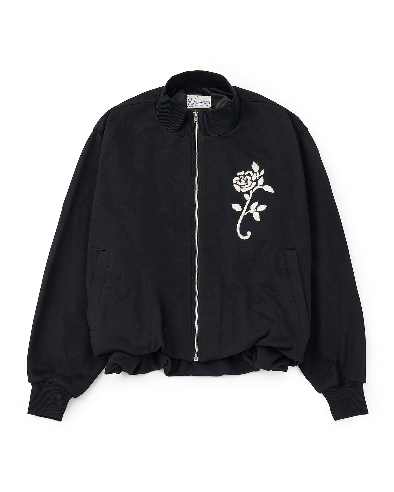 【26AW】ハンドエンブロイダーバルーンジャーシージップアップトップ