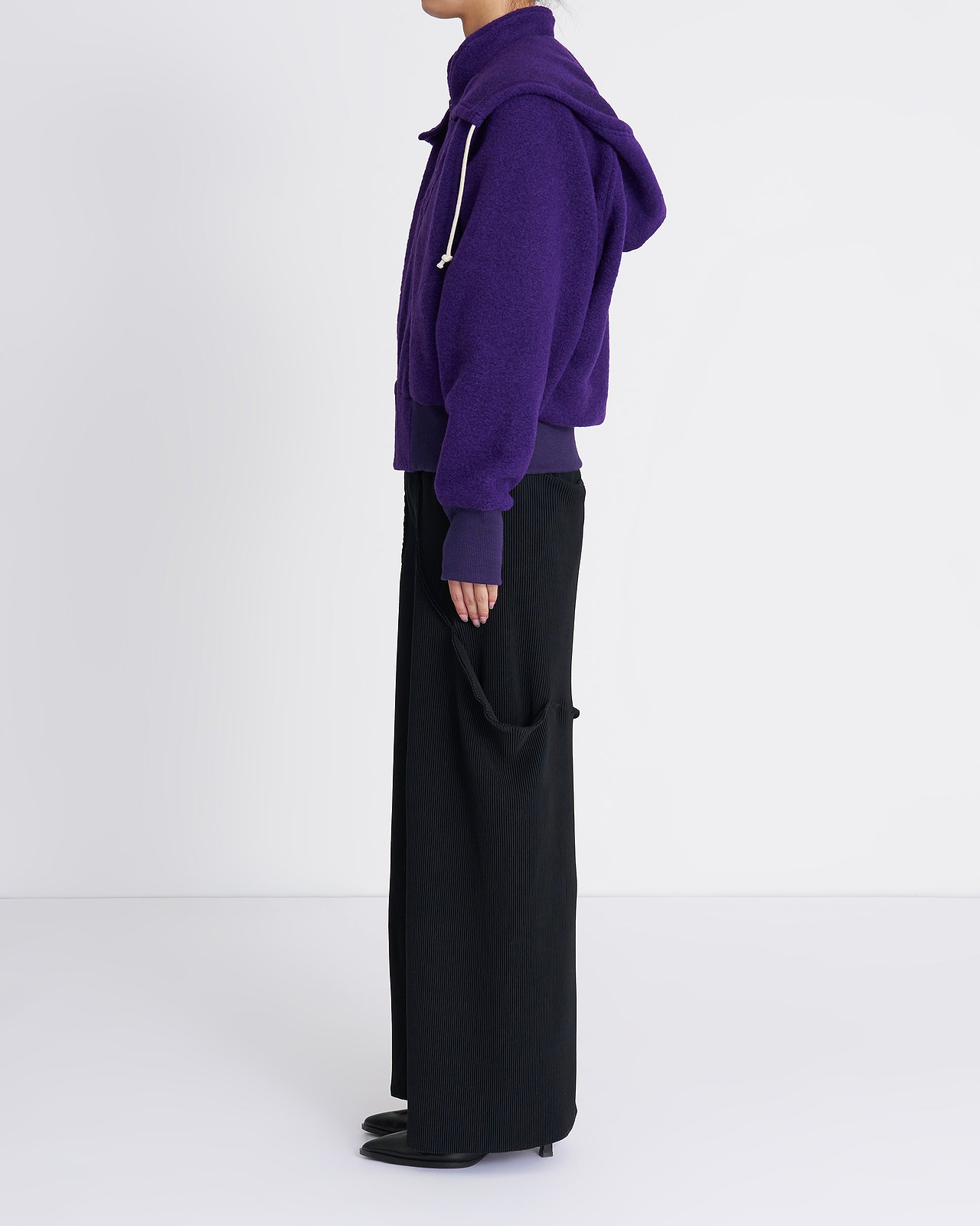 【26AW】シルバーフーデッドジップブルゾン