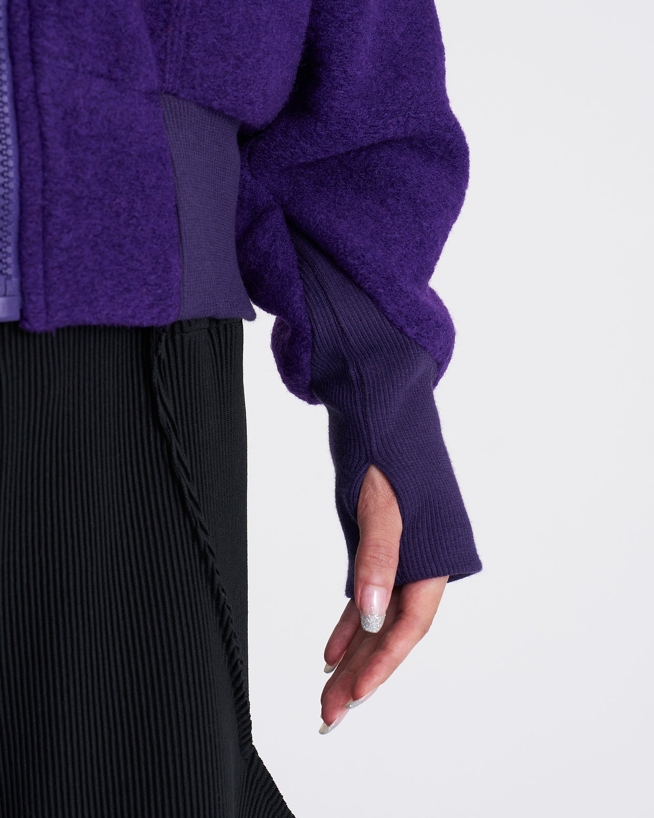 【26AW】シルバーフーデッドジップブルゾン