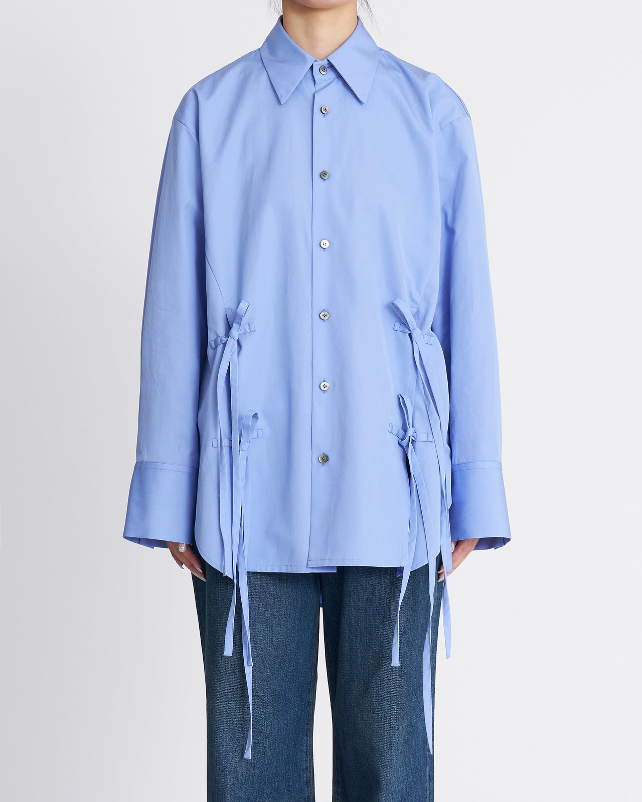 【26AW】スリットリボンシャツ