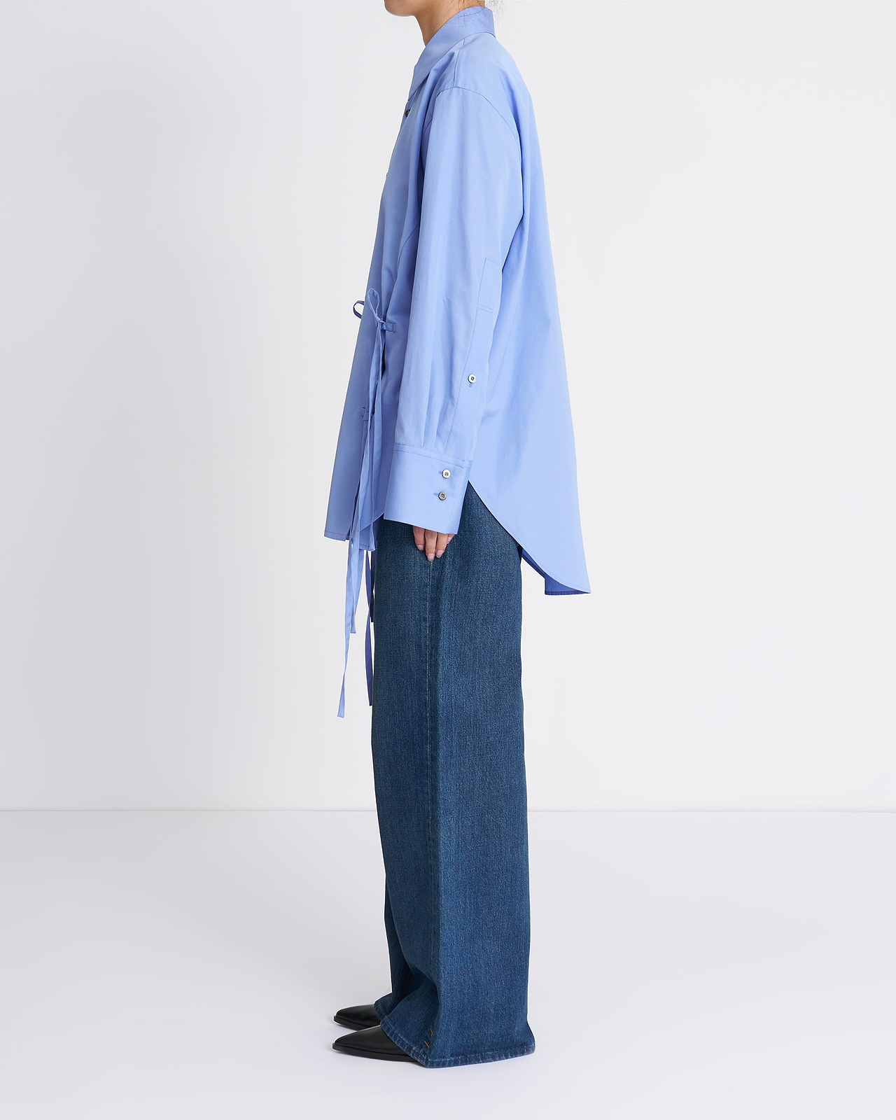【26AW】スリットリボンシャツ