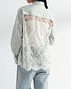 【26AW】レースバックパネルシャツ（ライトブルー）