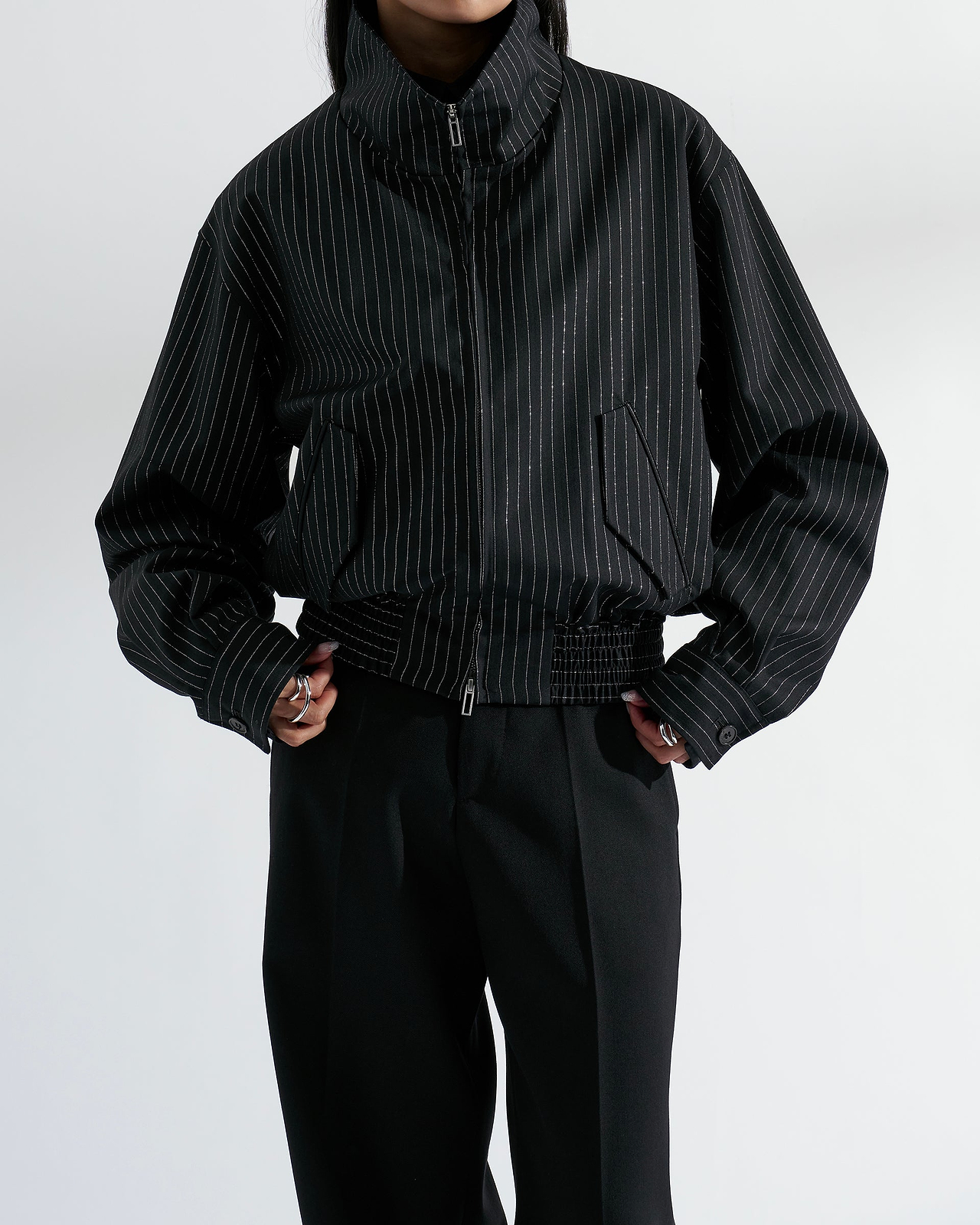 【26AW】ラメストライプブルゾン