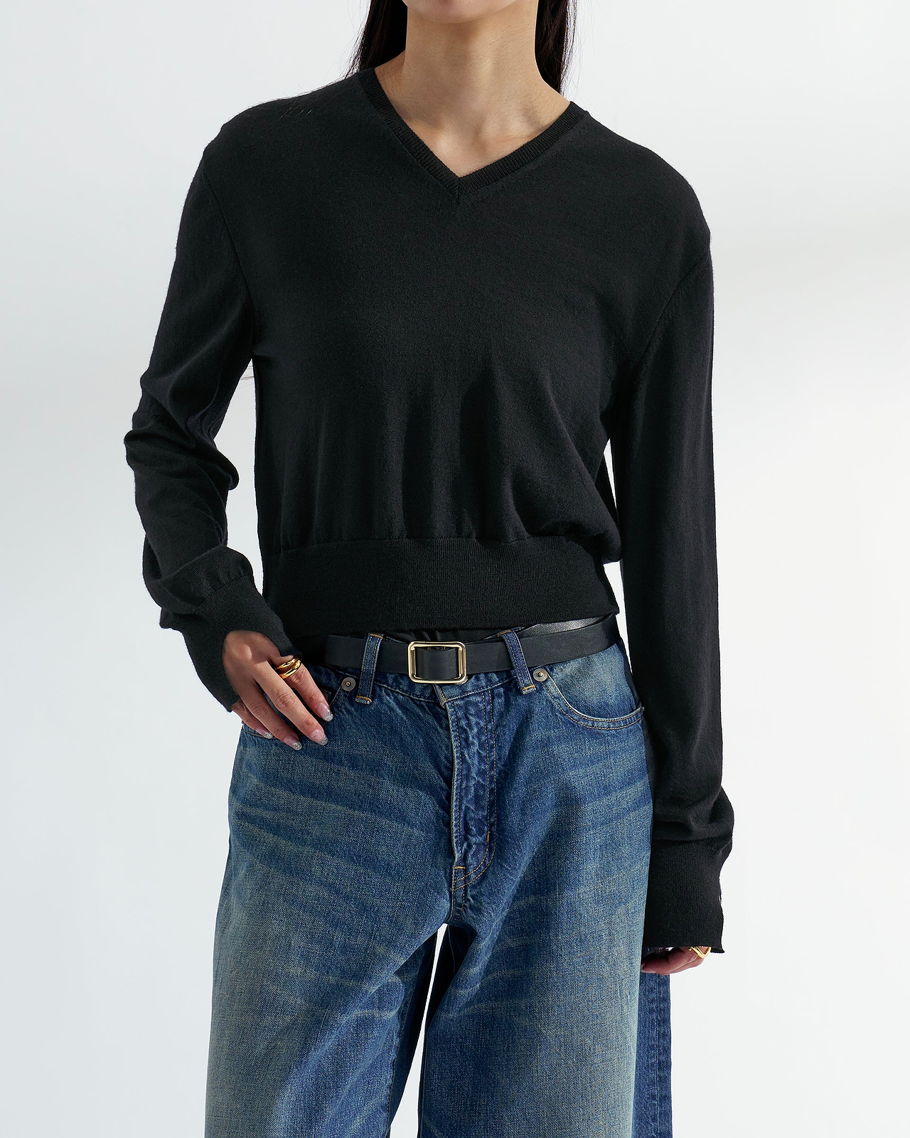 【26AW】ウールVネックセーター