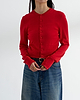 【26AW】ウールレースバックカーディガン