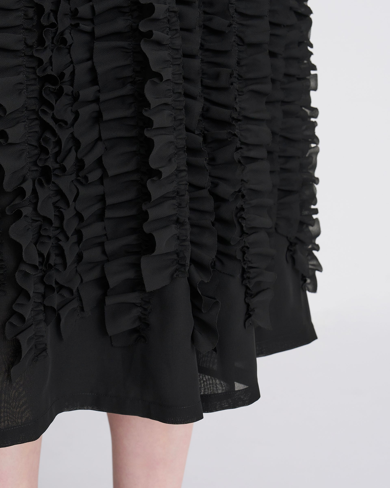 【26AW】ラッフルシフォンワイドショーツ