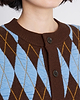 【26AW】フェルテッドヤーンアーガイルクルーカーディガン