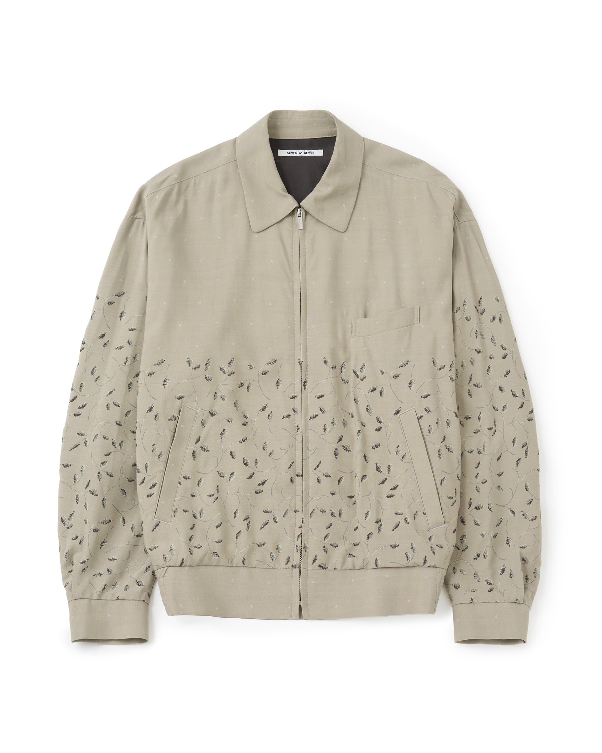 ジャケット・アウター seven by seven Botanical print SEVEN BY SEVEN】ジップアップブルゾン（ボタニカルプリント