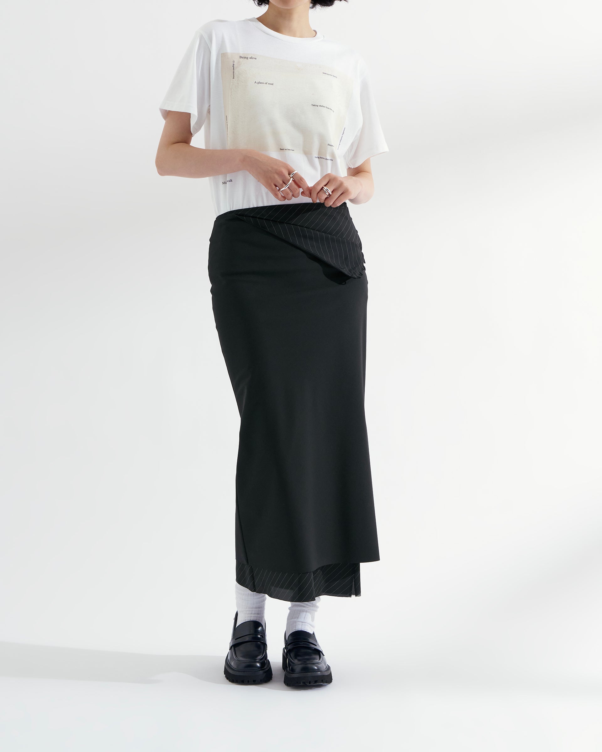 KANAKO SAKAI】レイヤードスカート – ファッションスナップストア