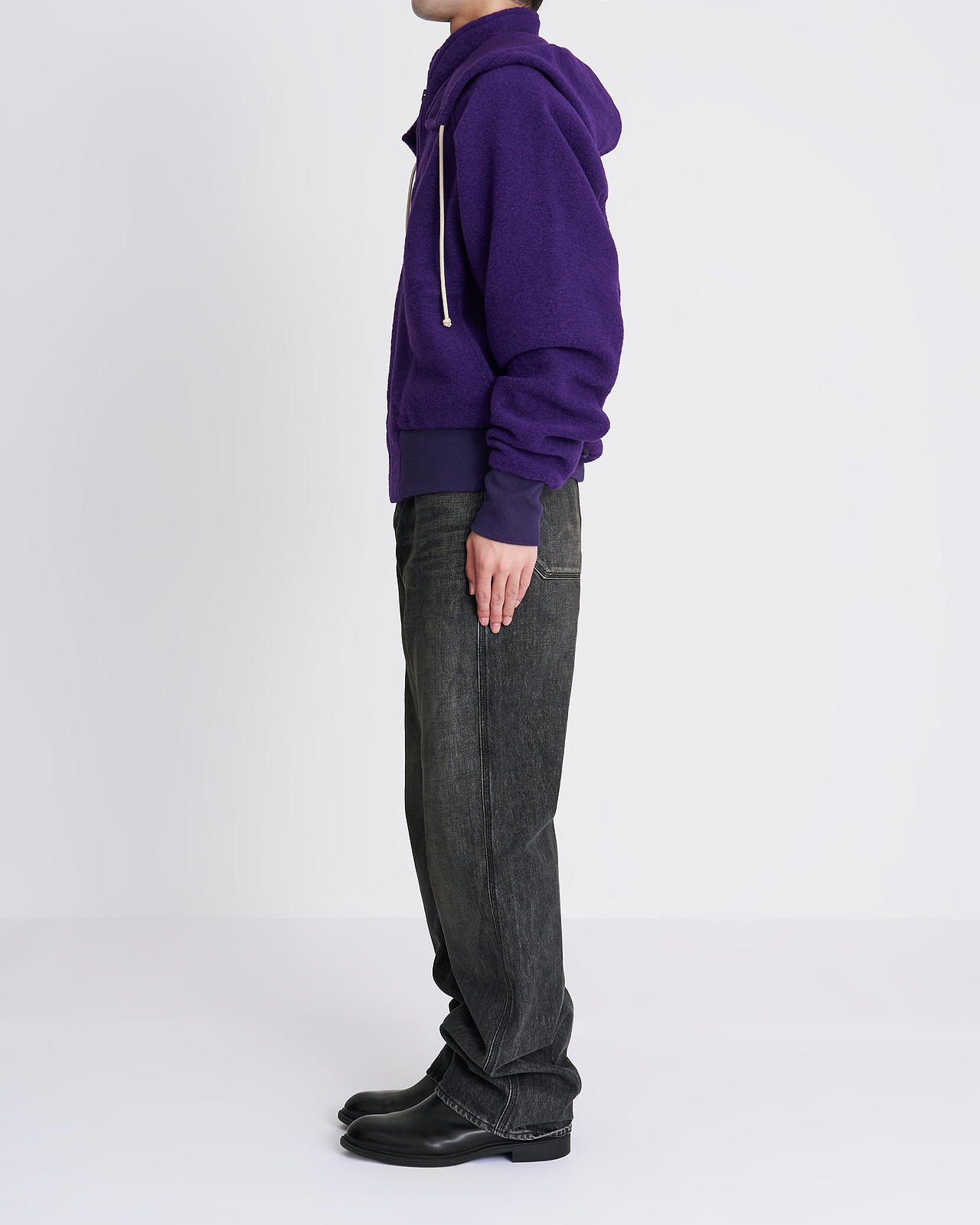 【26AW】シルバーフーデッドジップブルゾン