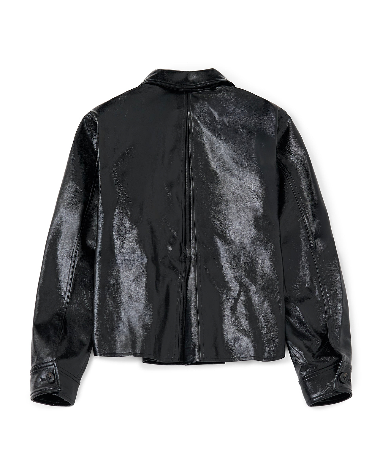 【26AW】フェイクレザープリーツクルージャケット