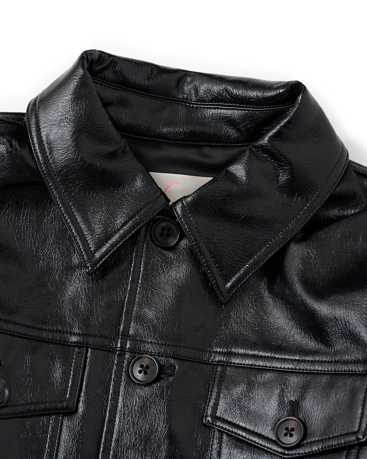 【26AW】フェイクレザープリーツクルージャケット