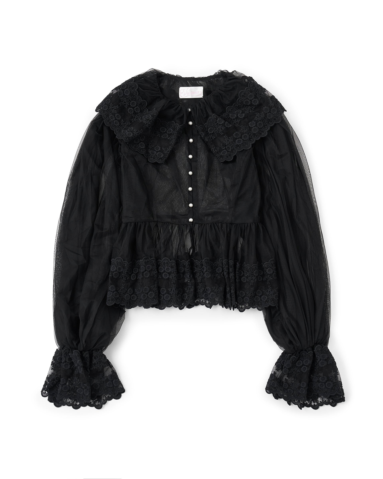 【26AW】ダンテルテープチュールブラウス