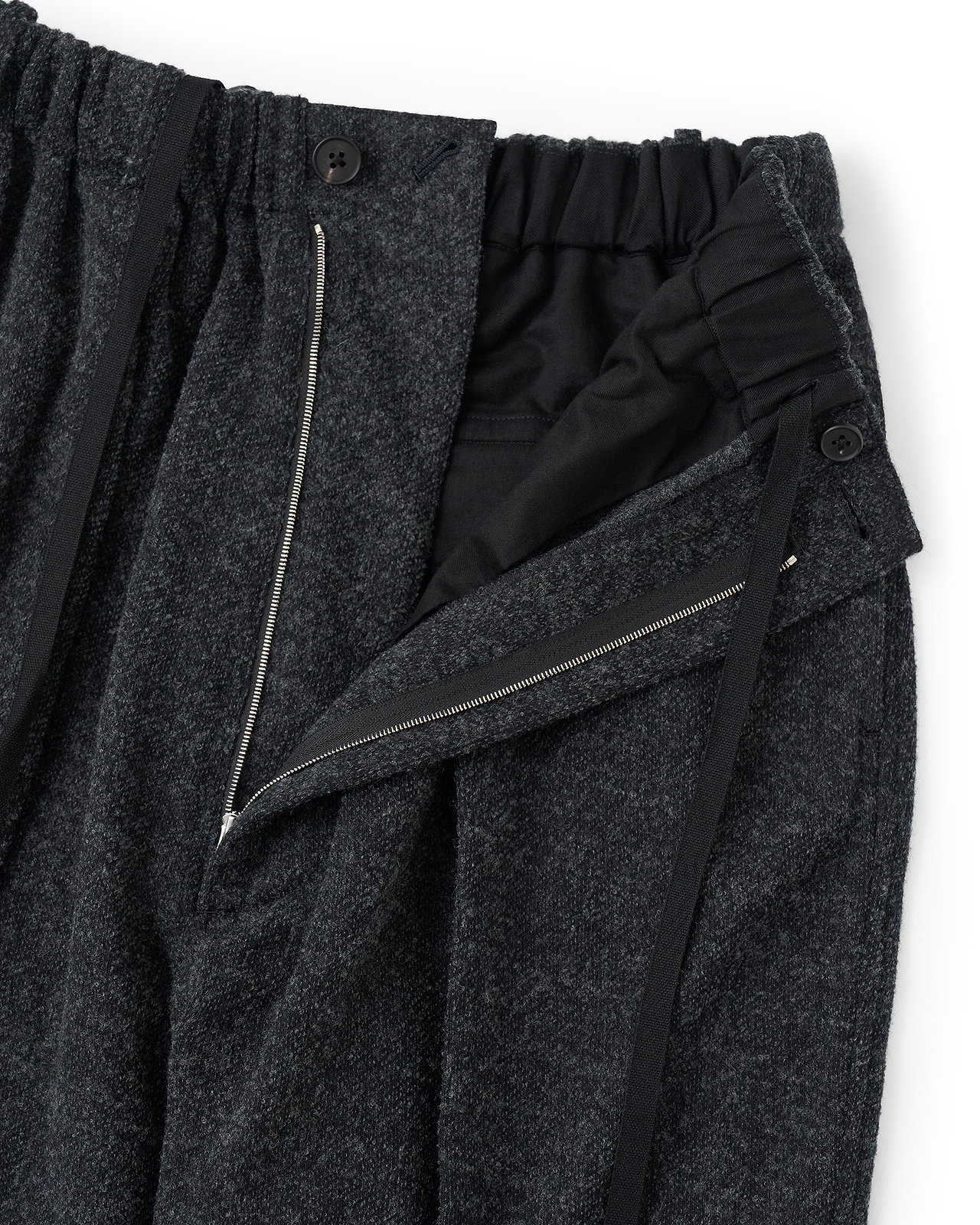【26AW】エラスティックインタックワイドテーパードパンツ