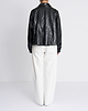 【26AW】フェイクレザープリーツクルージャケット