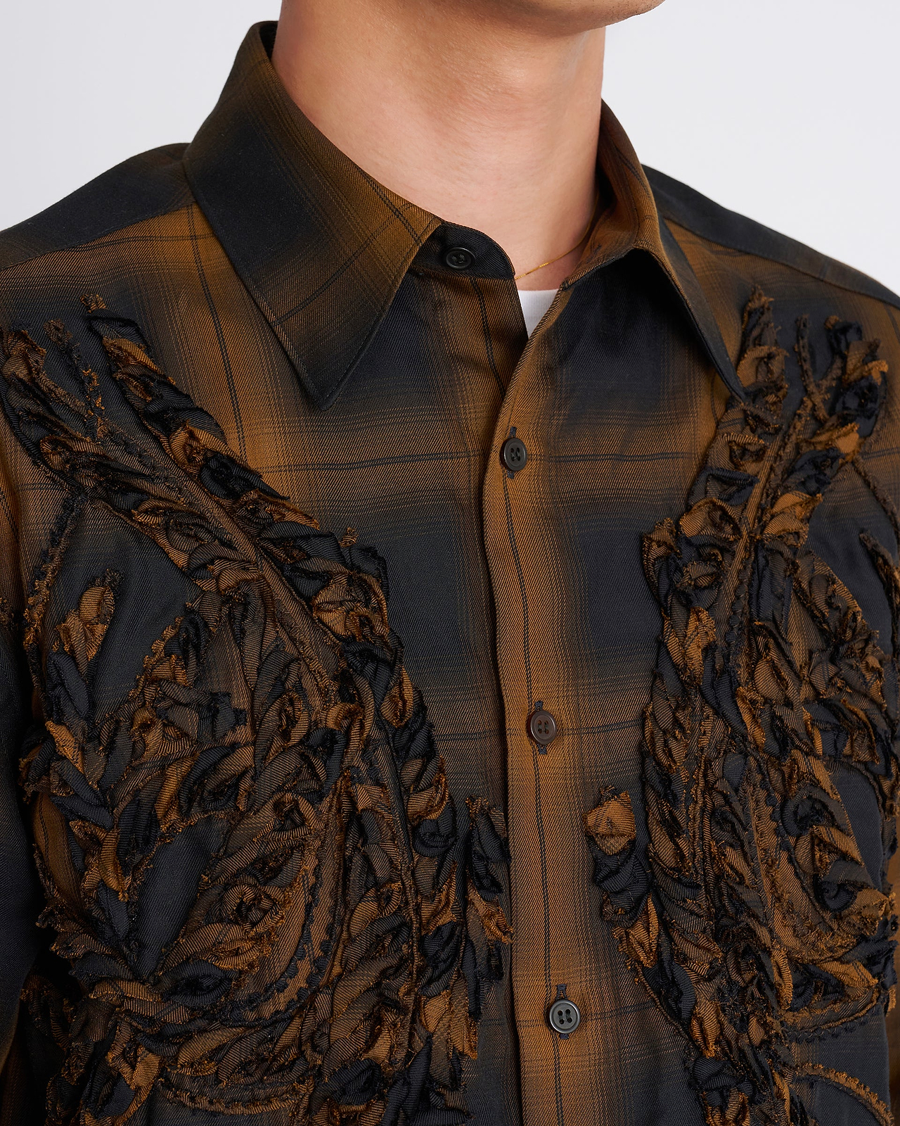 【26AW】エンブロイダードブルゾンシャツ
