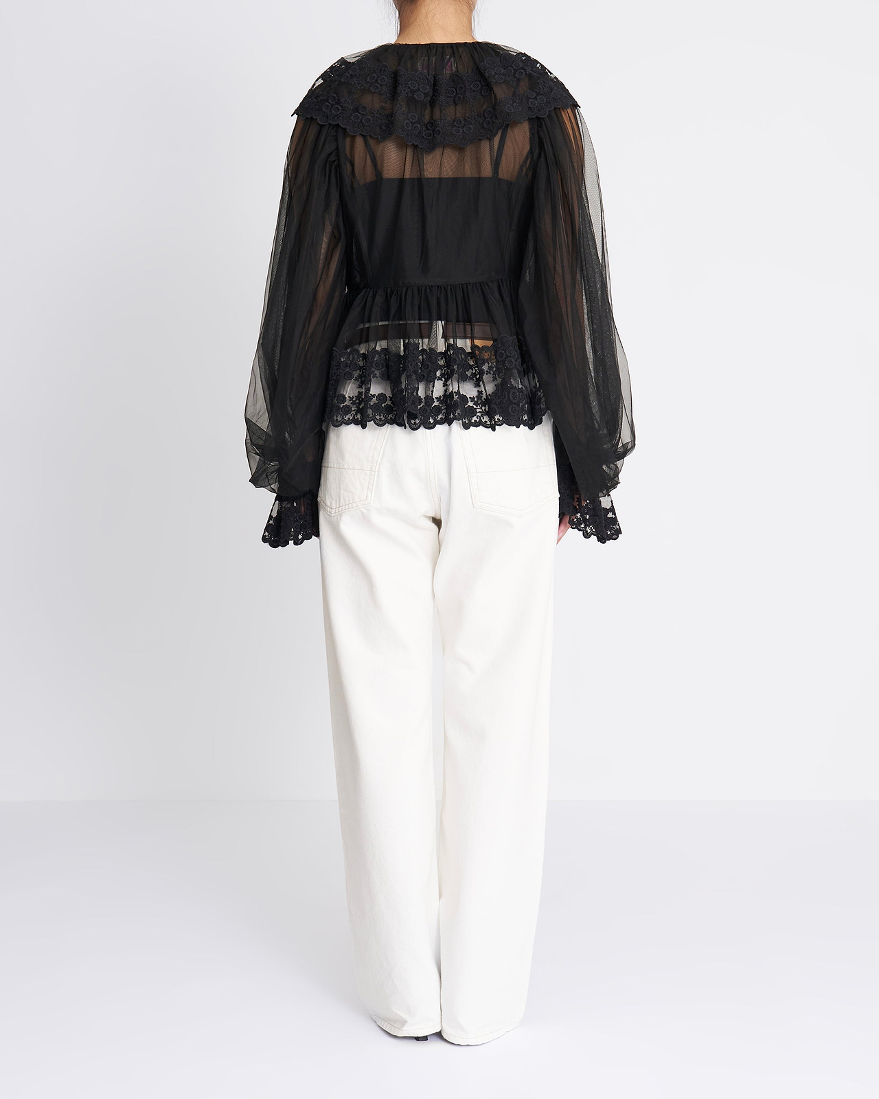 【26AW】ダンテルテープチュールブラウス