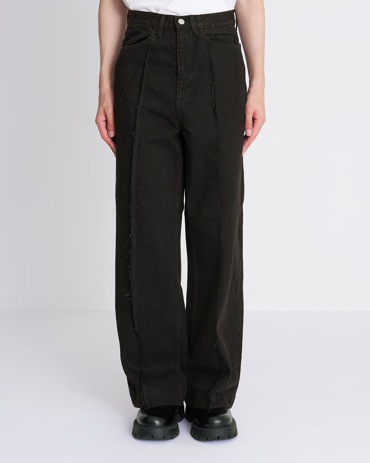 【26AW】13オンスデニムブロークンクリースピンタックパンツ