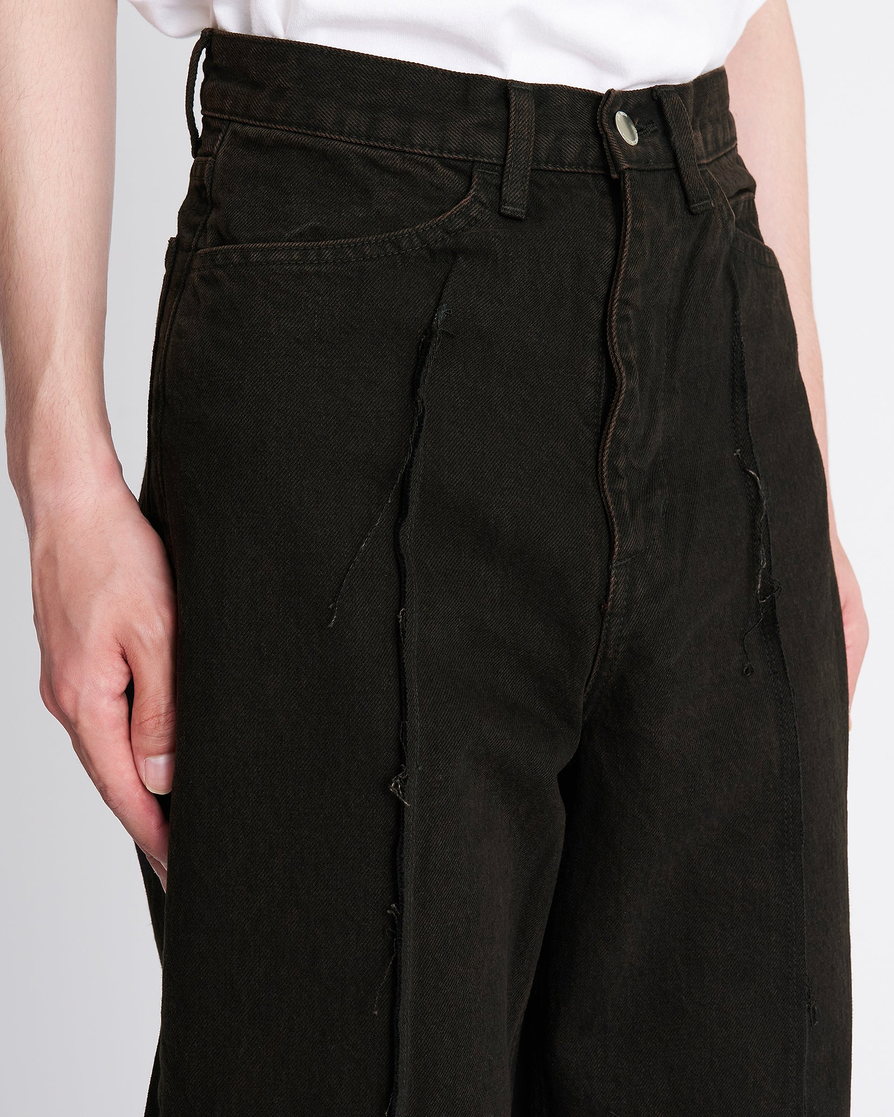 【26AW】13オンスデニムブロークンクリースピンタックパンツ