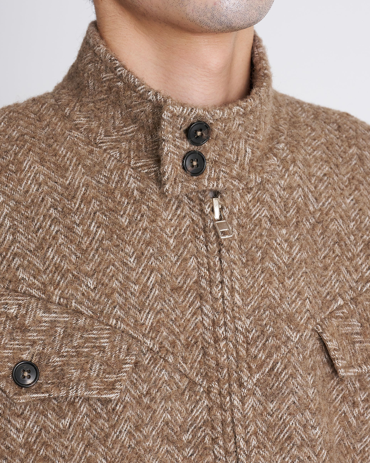 【26AW】ヘリンボーンバルーンコート