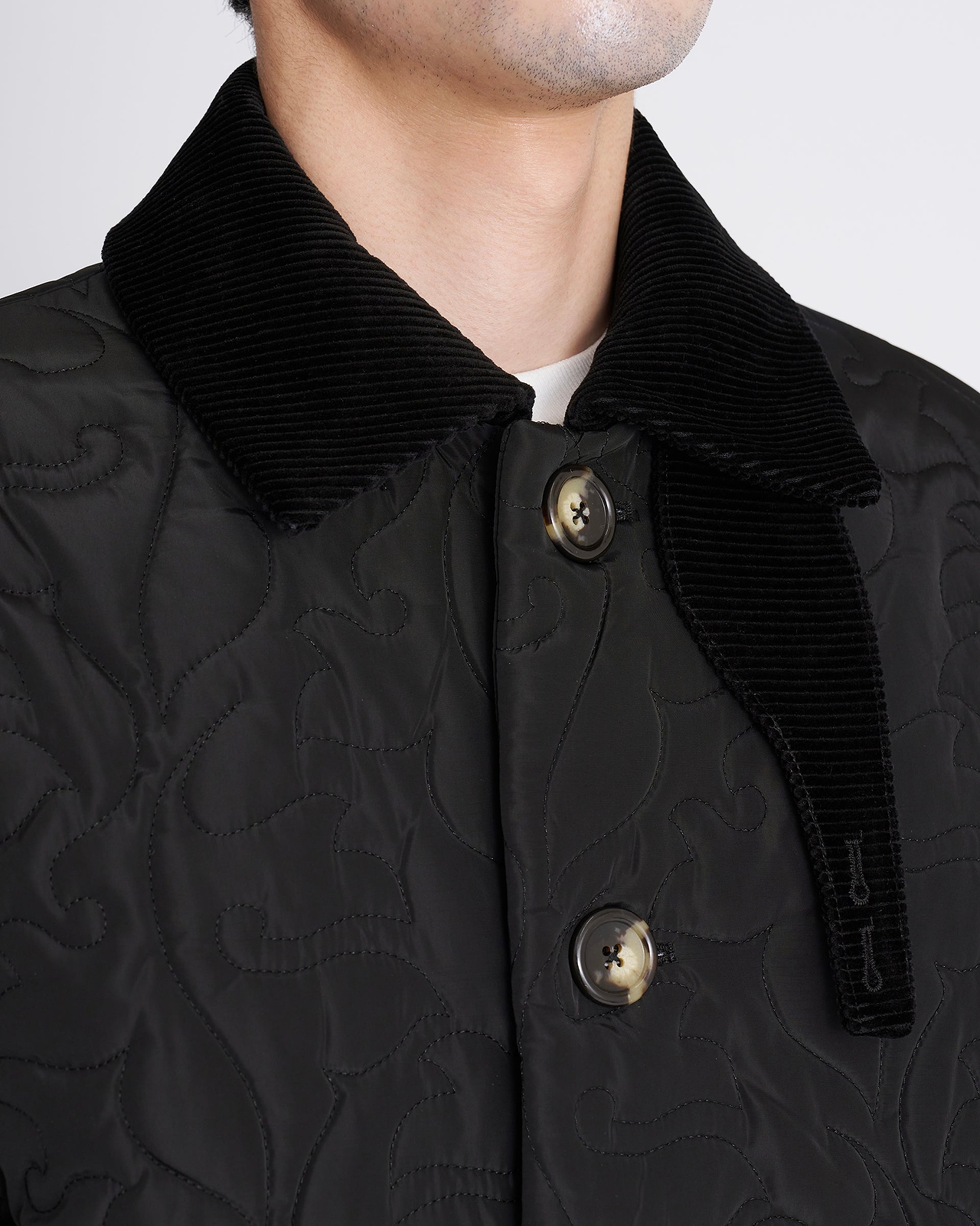 【26AW】フラワーパターンキルテッドコート