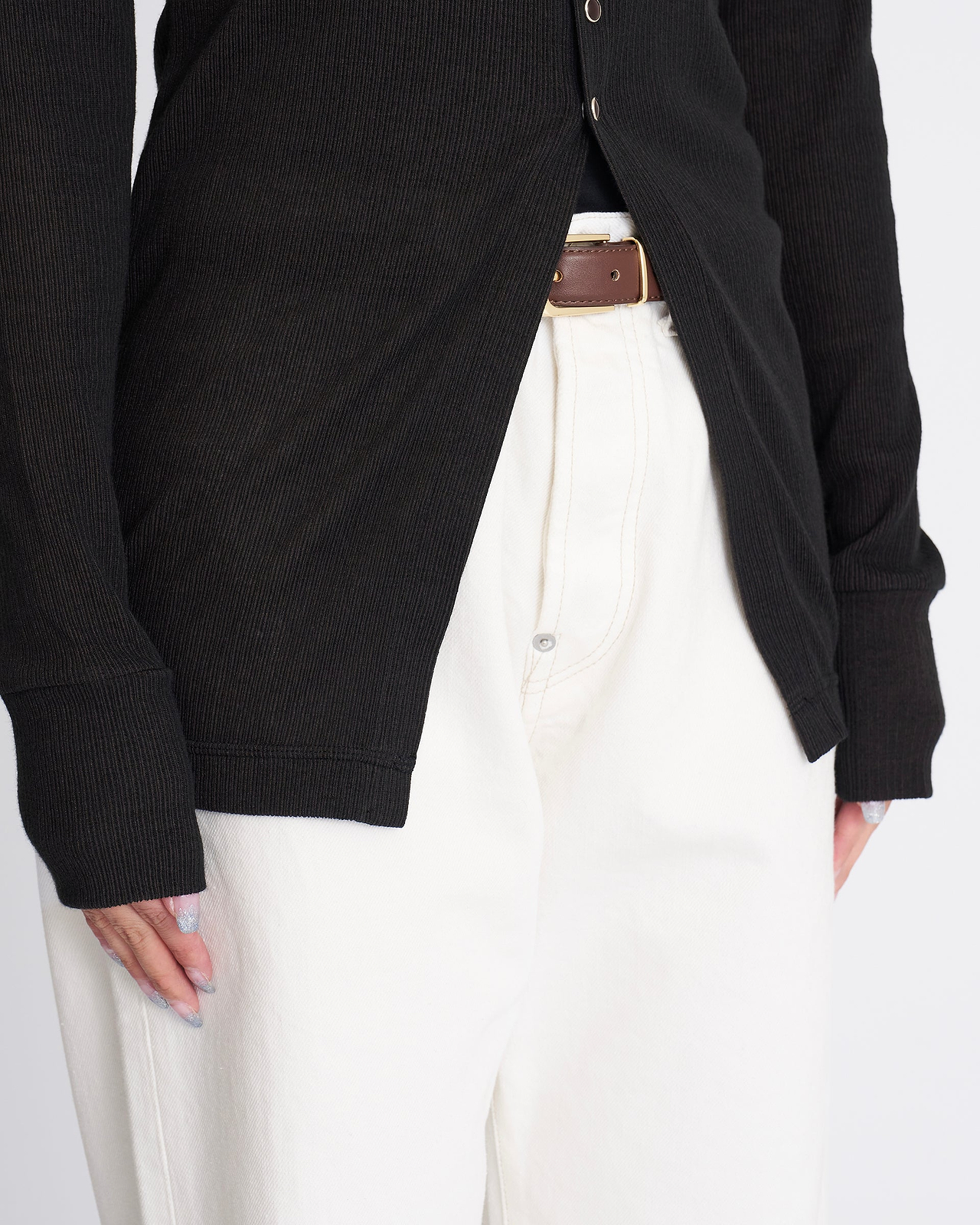 【26AW】パールドットカーディガン