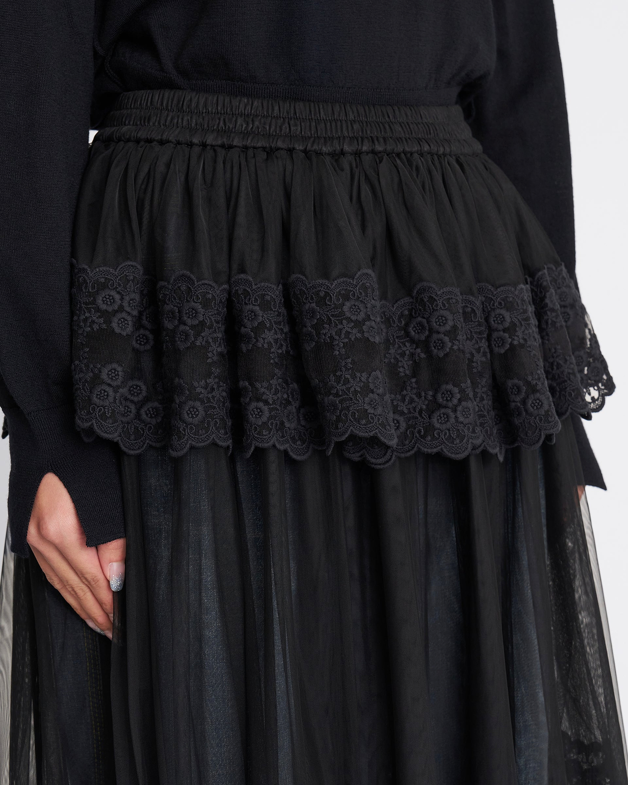 【26AW】ダンテルテープチュールスカート