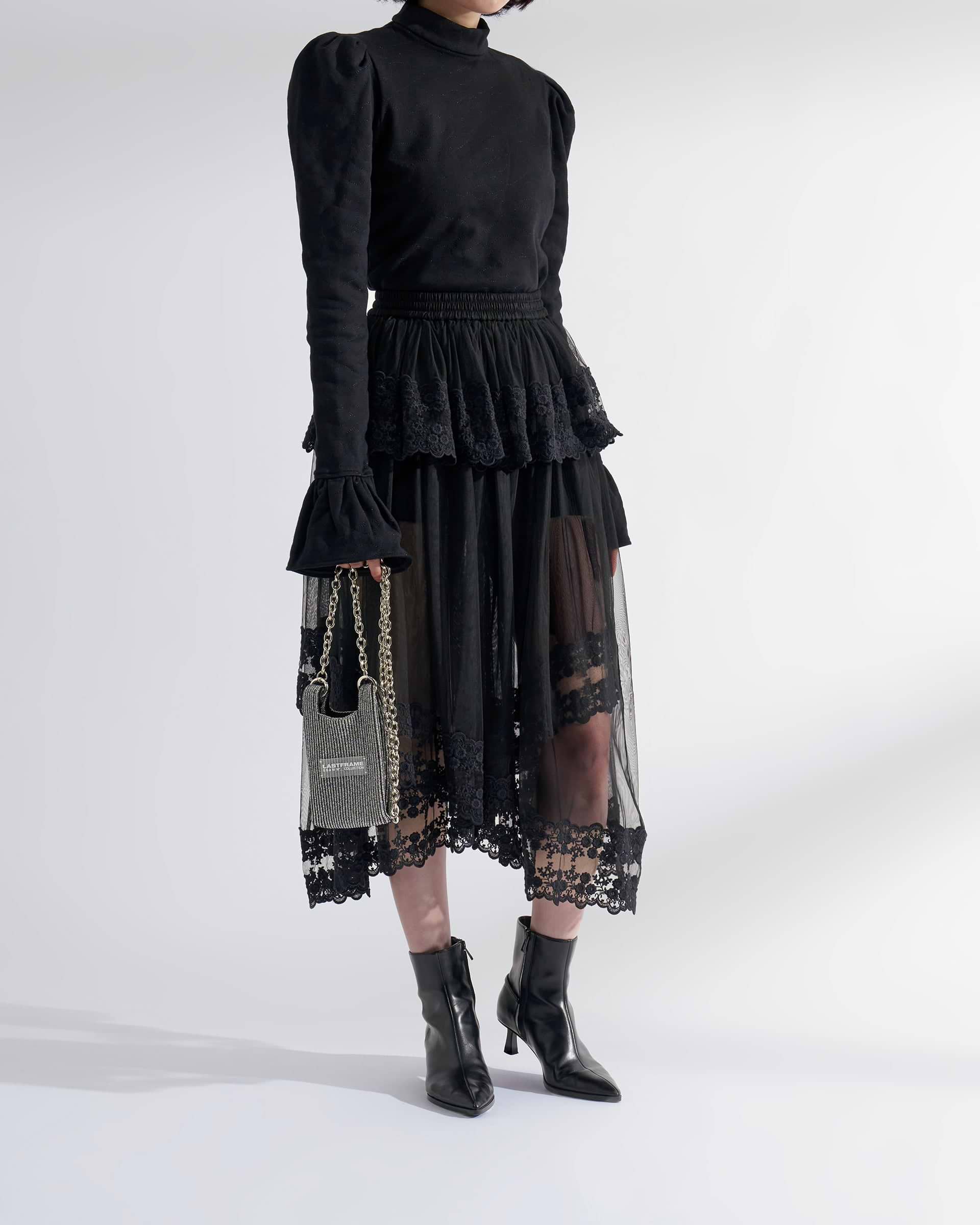 VIVIANO】ダンテルテープチュールスカート – ファッションスナップストア