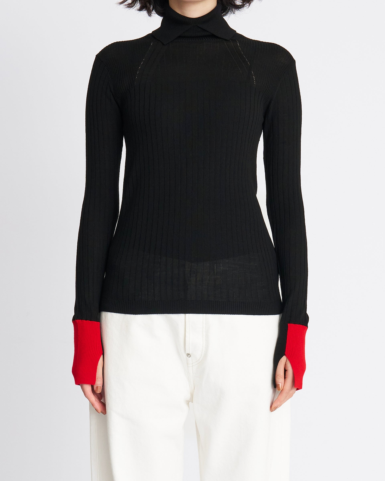 【26AW】15.5ミクロンウールタートルネックニット