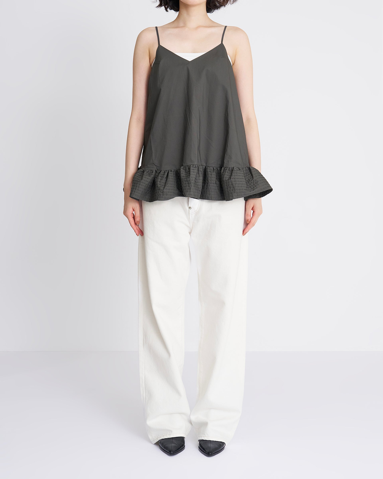 【26AW】オークヒルフリルニットトップ