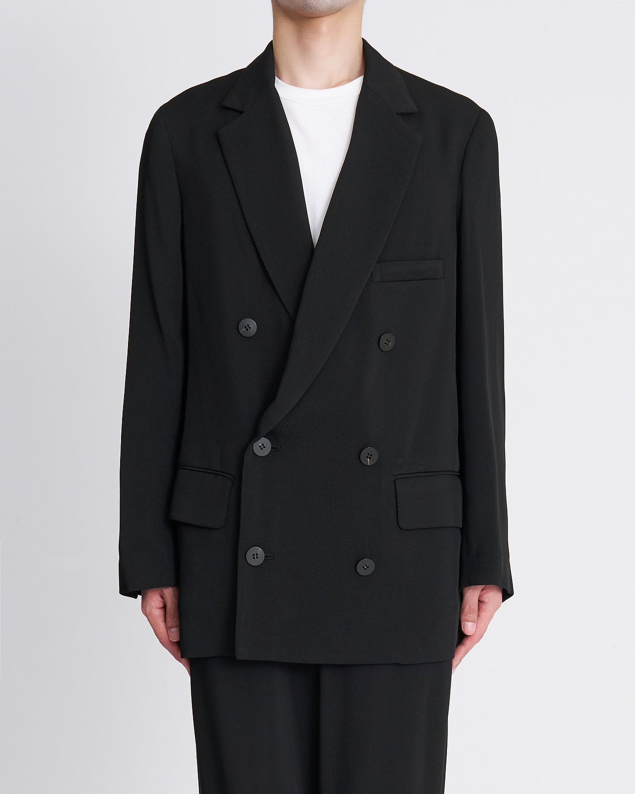 【26AW】ダブルブレステッドジャケット インレーヨントリコチン