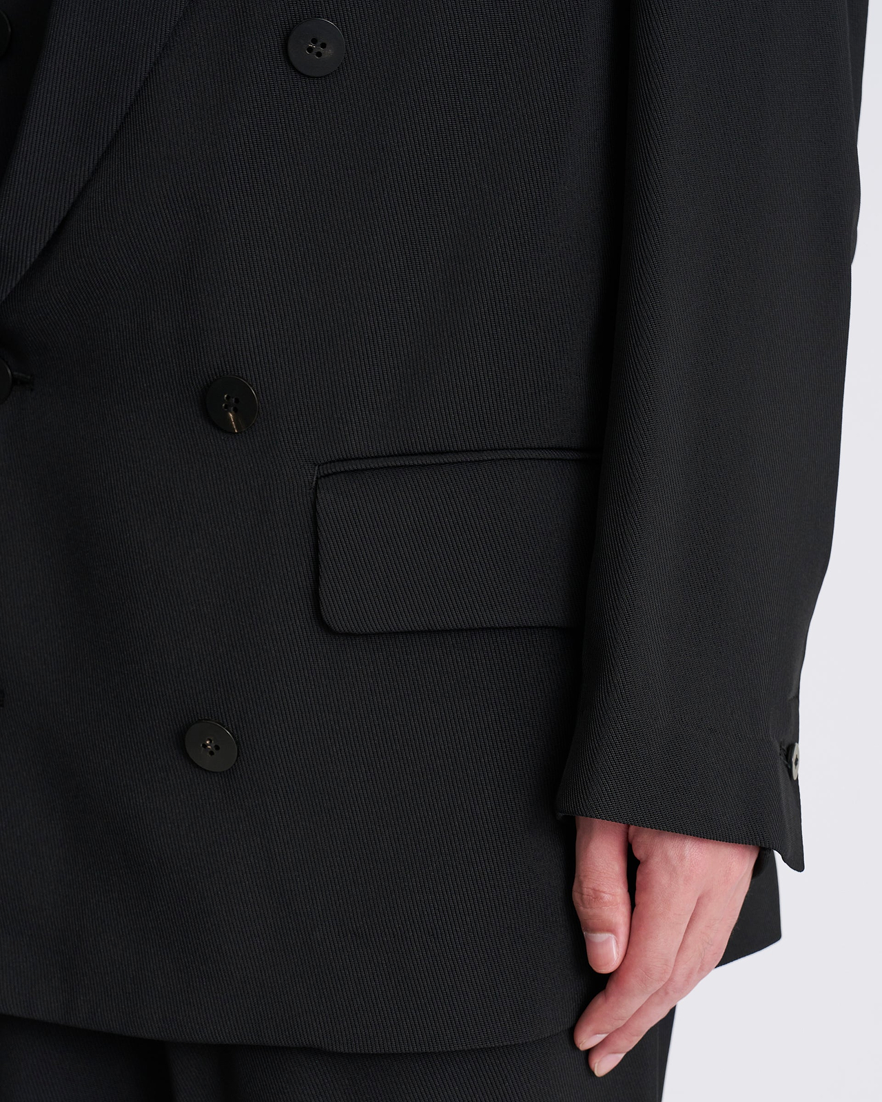 【26AW】ダブルブレステッドジャケット インレーヨントリコチン
