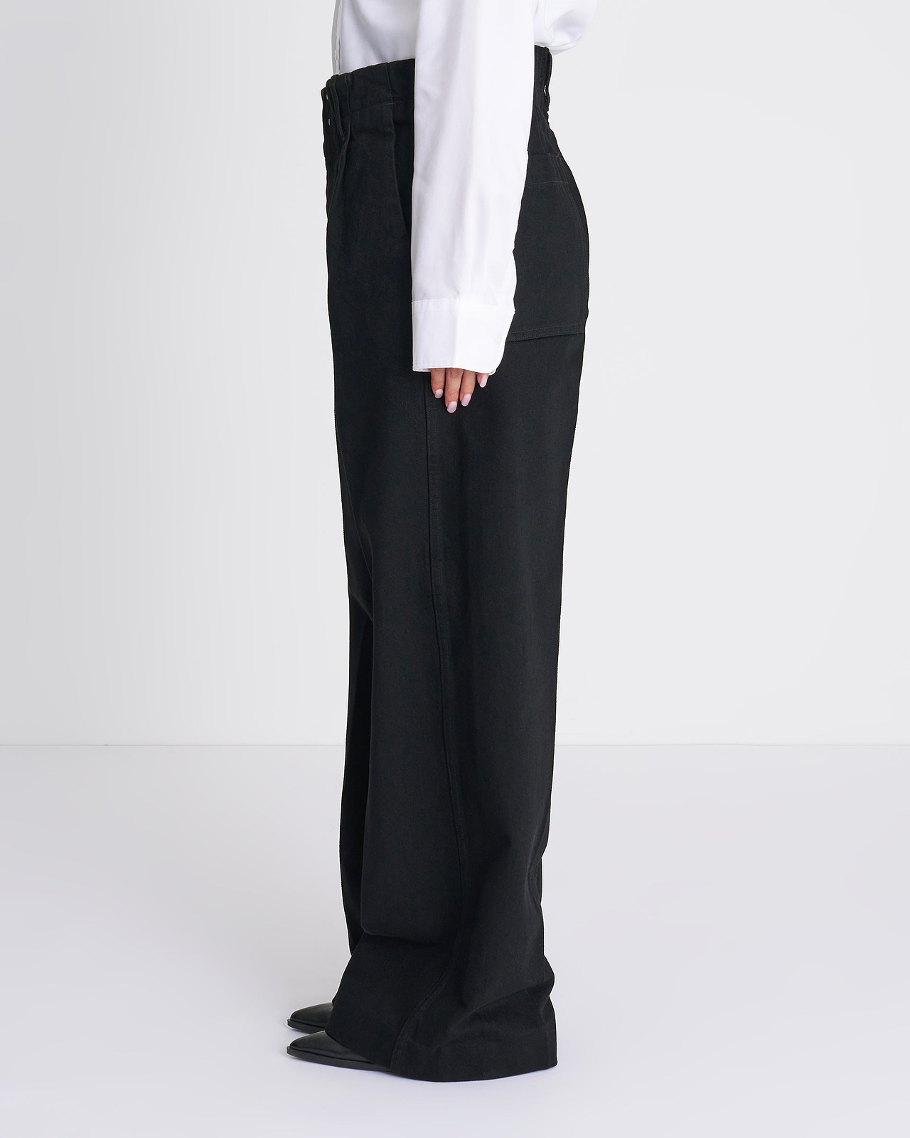 【26AW】THEワイドジーントラウザーズ（ブラック×ブラック）