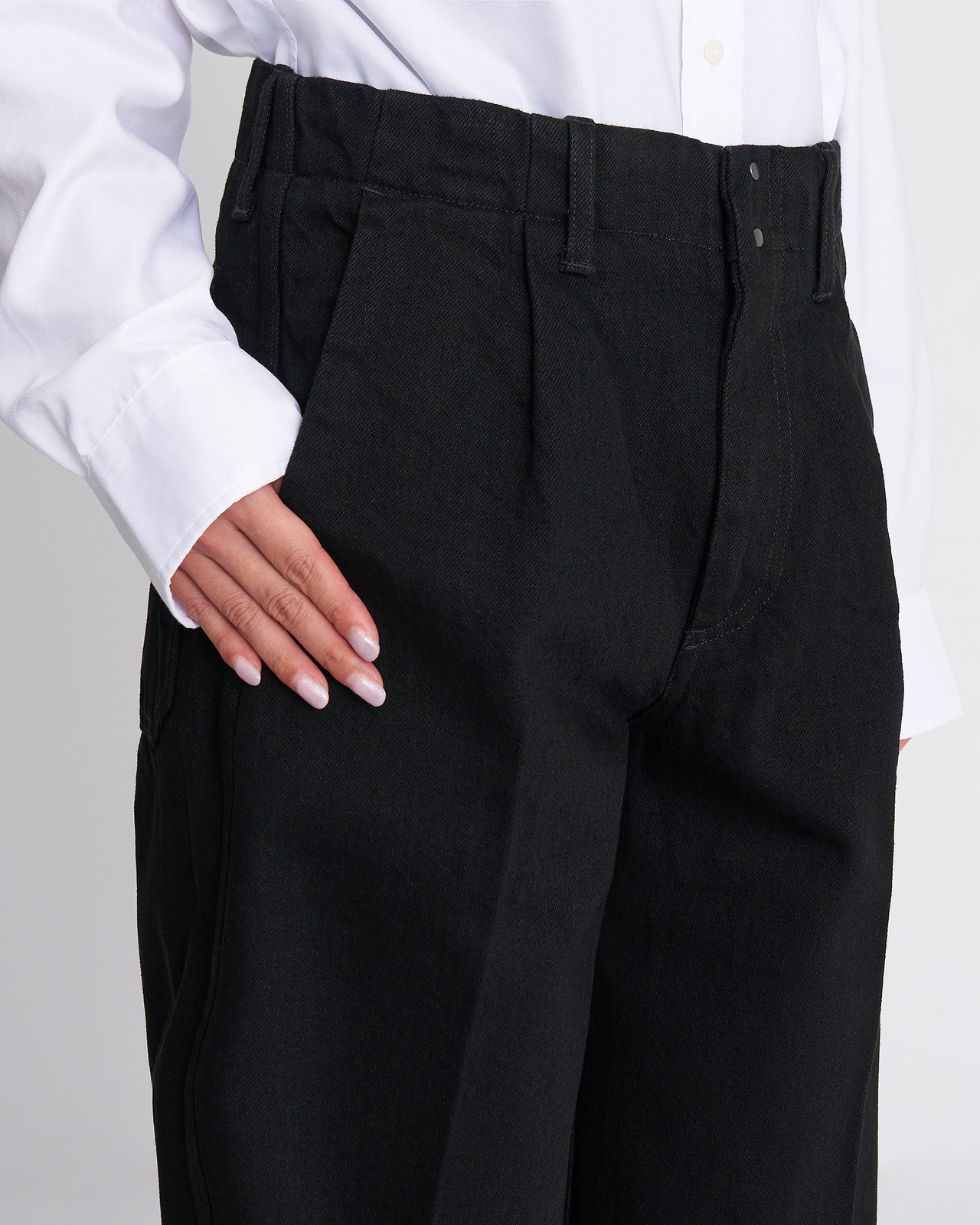 【26AW】THEワイドジーントラウザーズ（ブラック×ブラック）