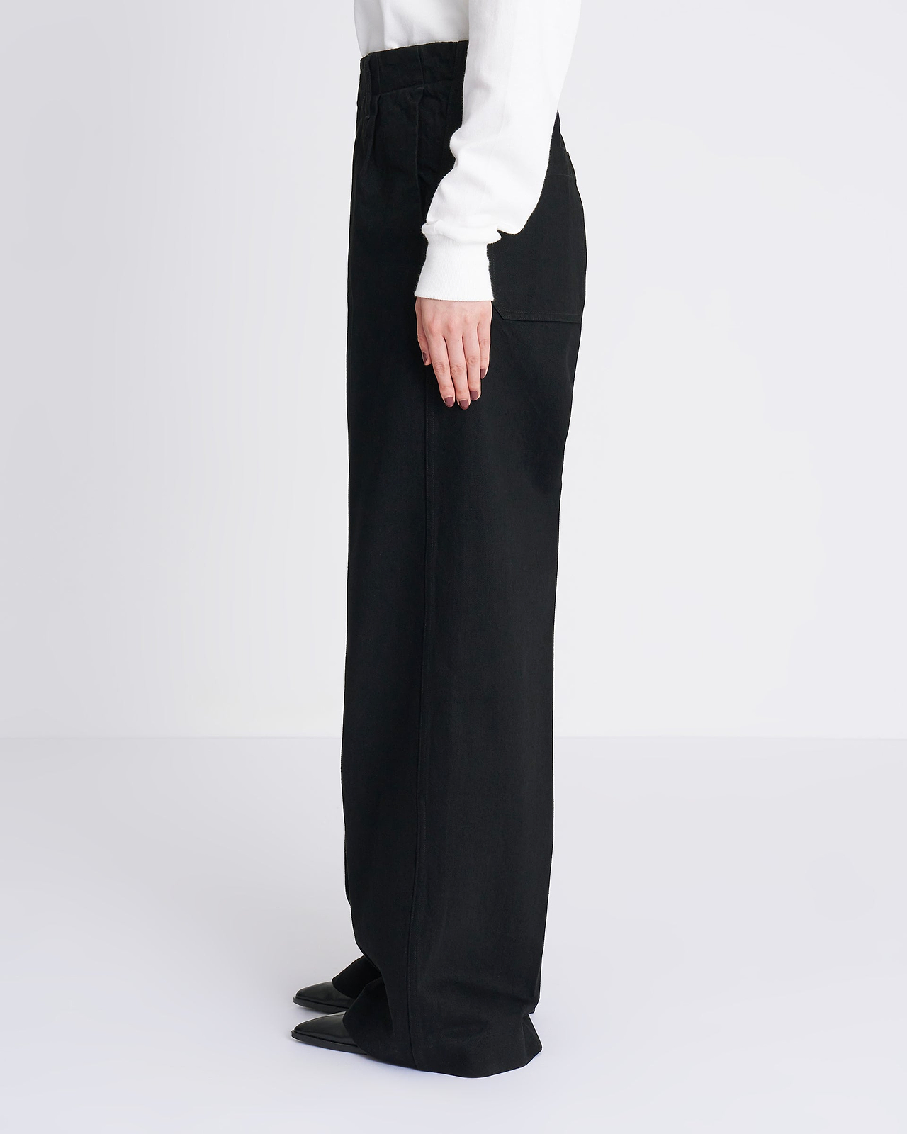 【26AW】THEワイドジーントラウザーズ（ピンク×ブラック）