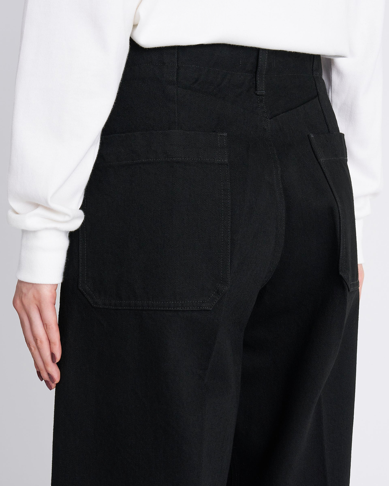 【26AW】THEワイドジーントラウザーズ（ピンク×ブラック）