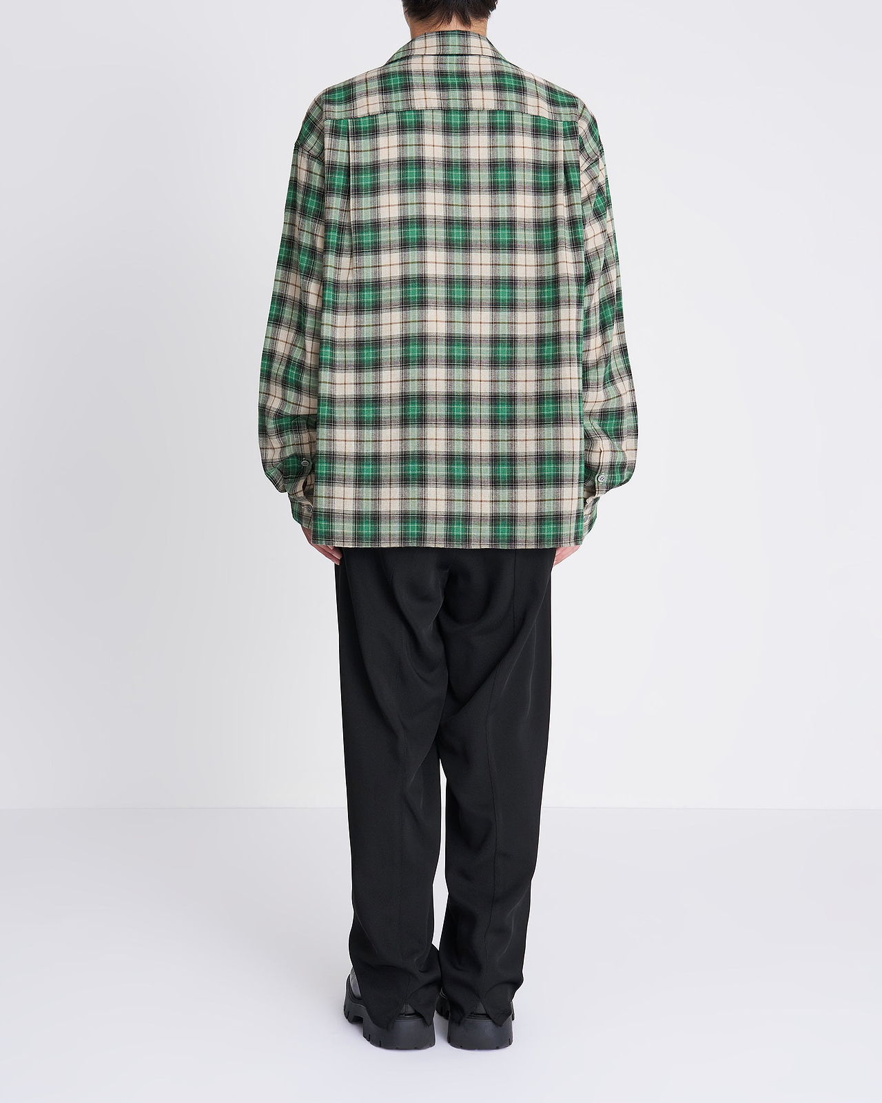 【26AW】ウイングカラーチェックLSシャツ