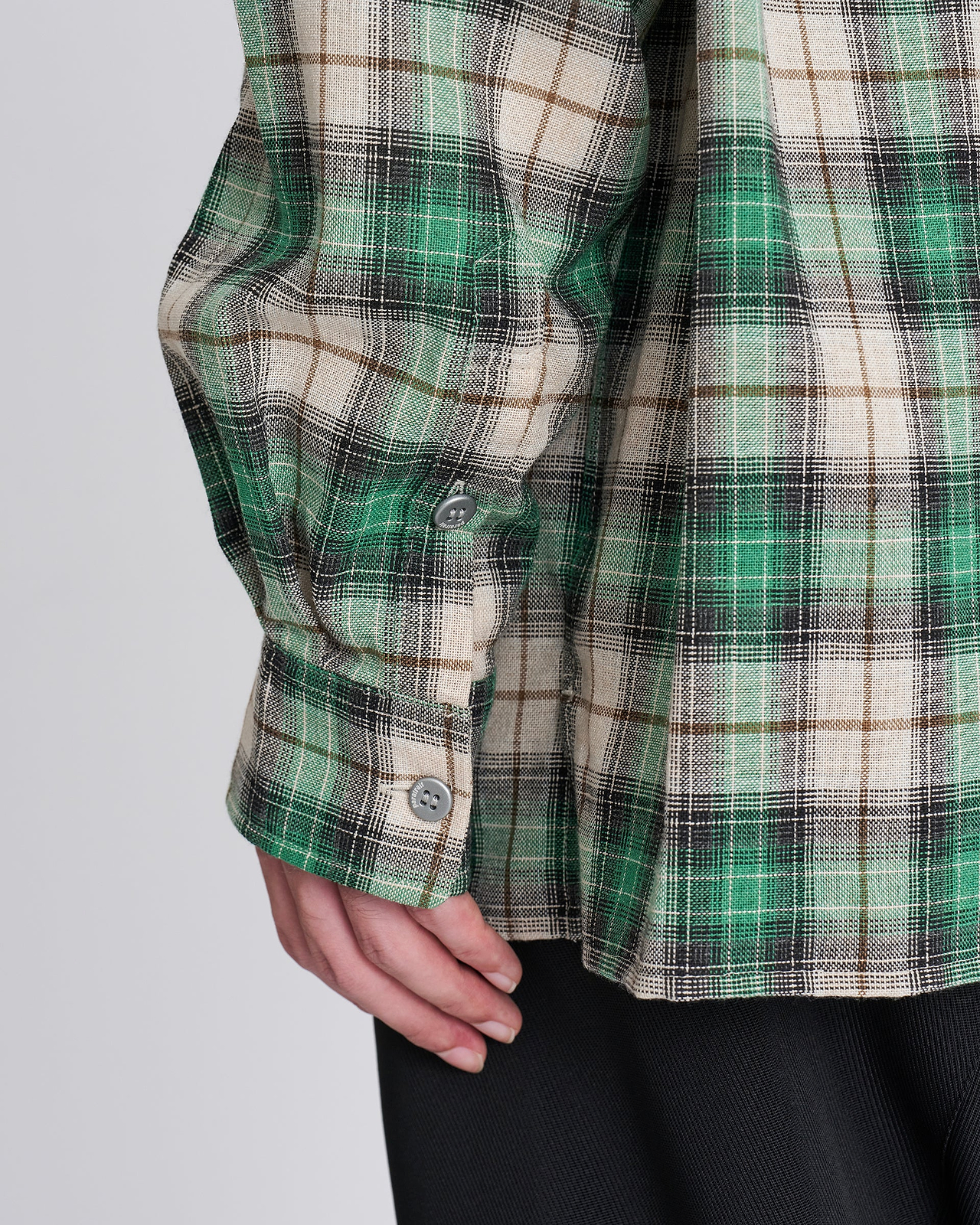 【26AW】ウイングカラーチェックLSシャツ