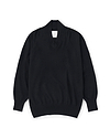 【26AW】ドレーピングショールカラーVネックプルオーバー