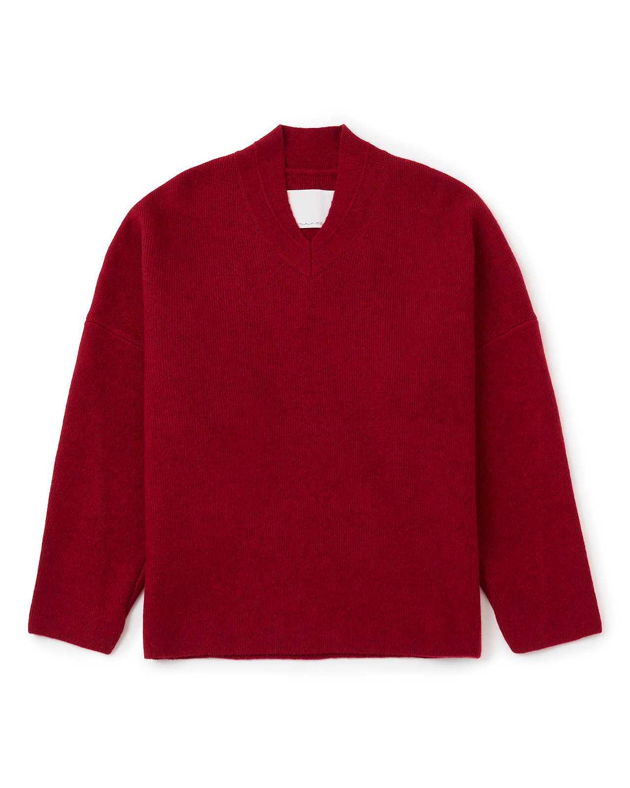 【26AW】ドレーピングショールカラーVネックオーバーサイズプルオーバー