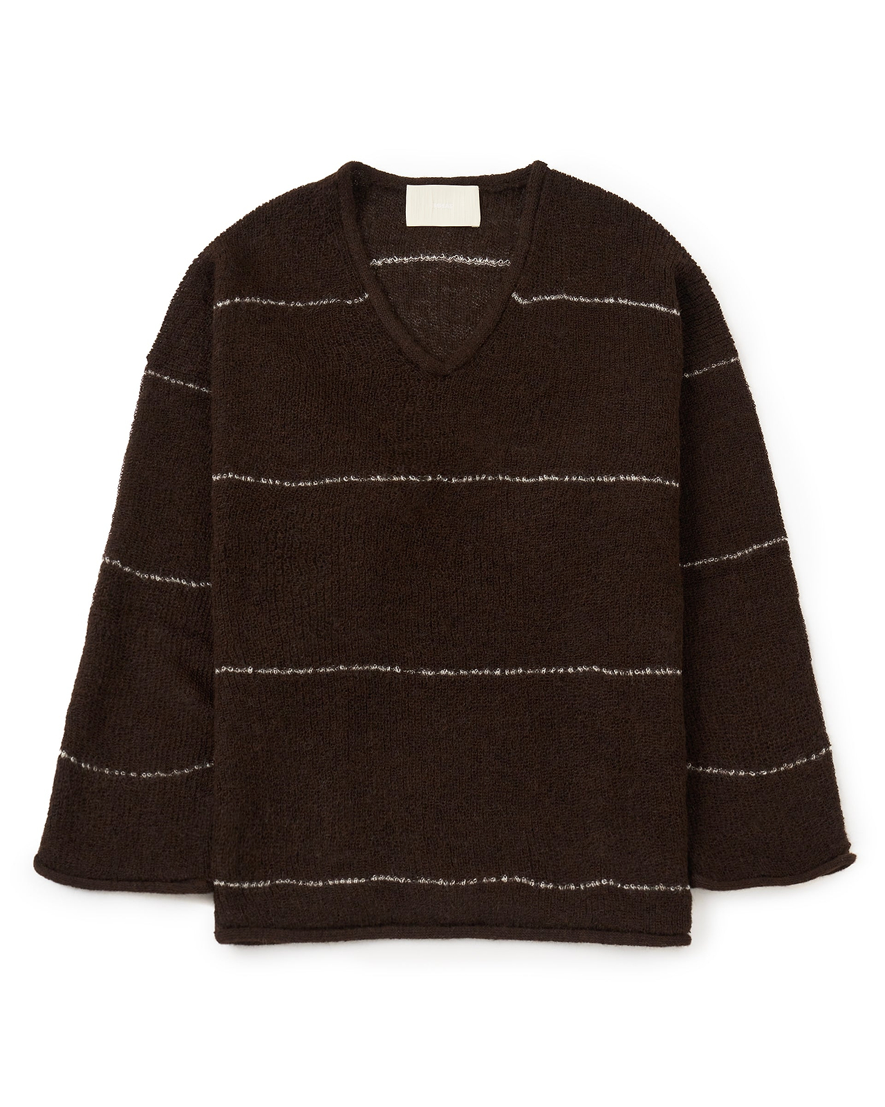 【26AW】Vネックラインボーダーセーター