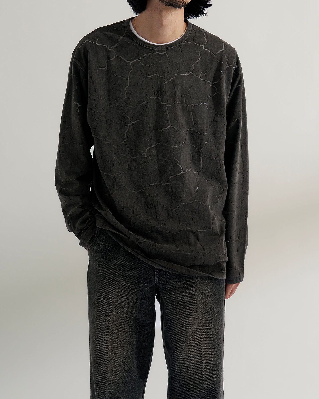 【26AW】クラックデストロイロングTシャツ