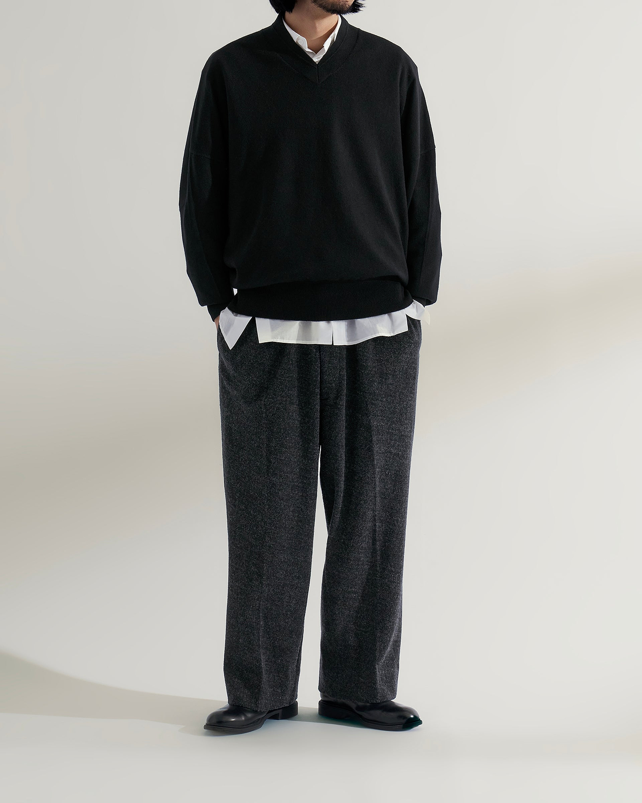 着用サイズFREE／身長180cm（スタッフスナップ）