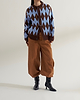【26AW】フェルテッドヤーンアーガイルクルーカーディガン
