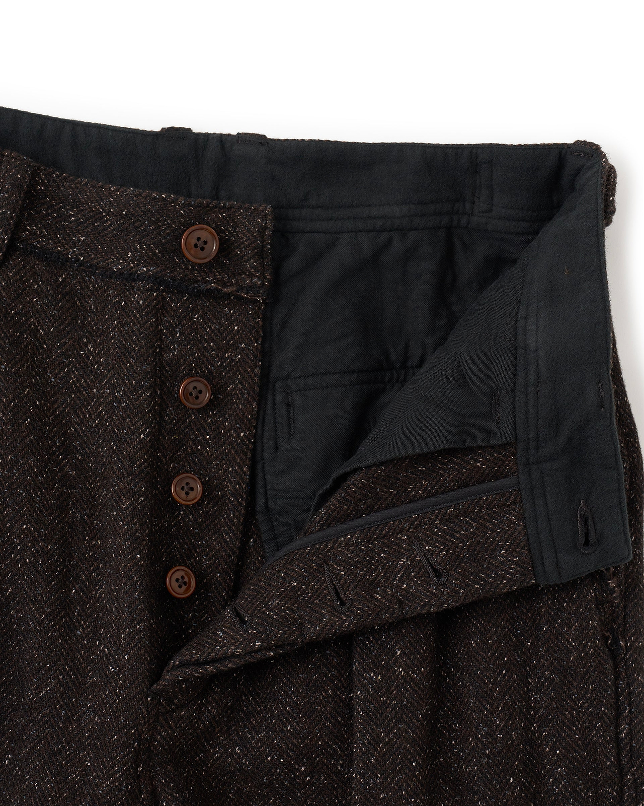 【26AW】ガーメントウォッシュドシルクネップツイードツータックパンツ